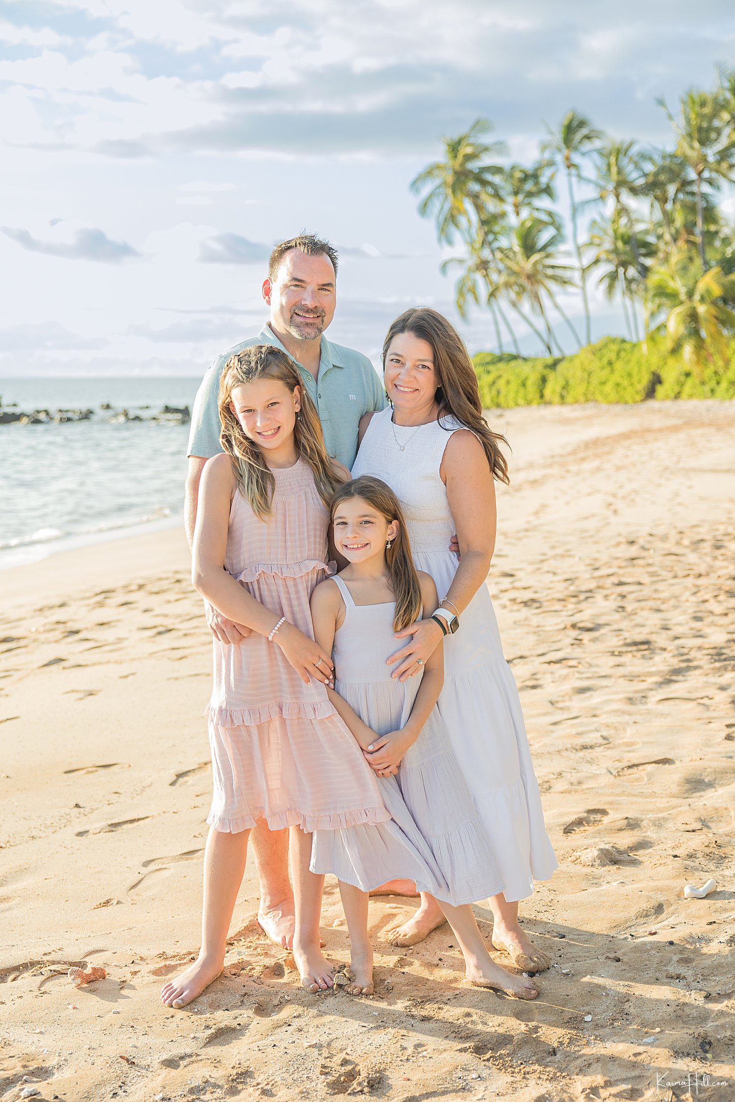 maui beach family portrait 