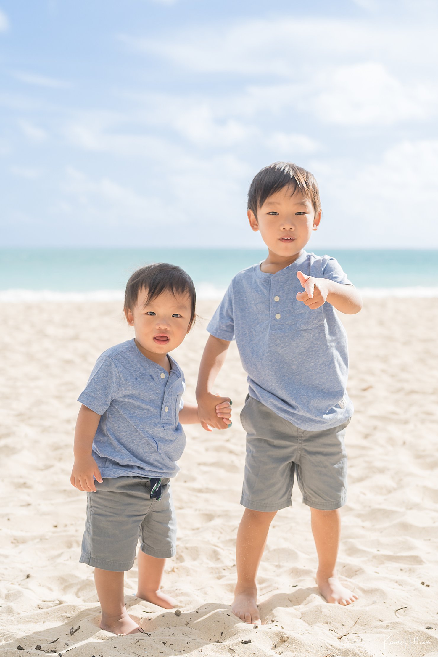 little boys on beach