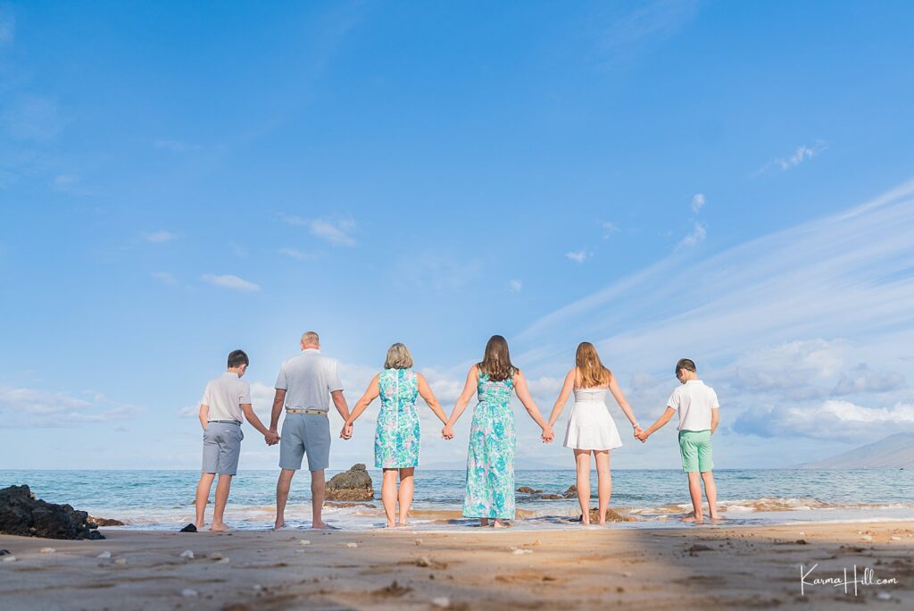 family on beach 