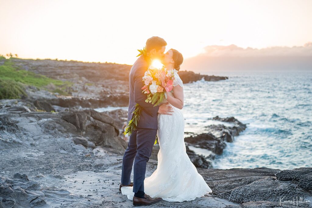Maui elopement photographer at Ironwoods Beach