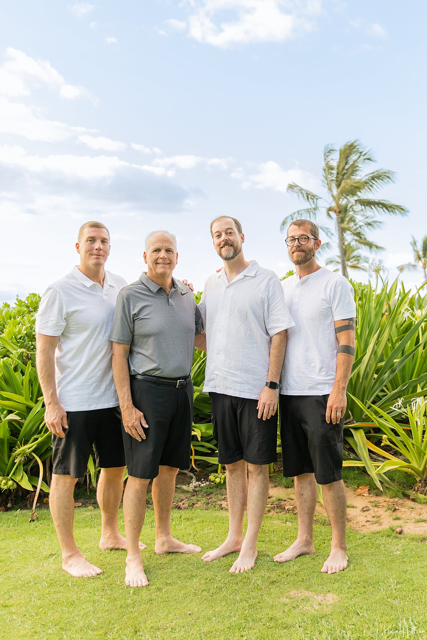 Father and sons picture in Maui 