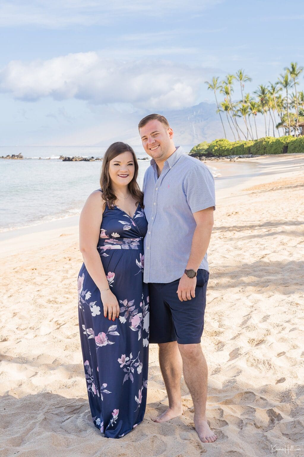 Waiting for Baby - Mariah & Blake's Maui Couples Portrait