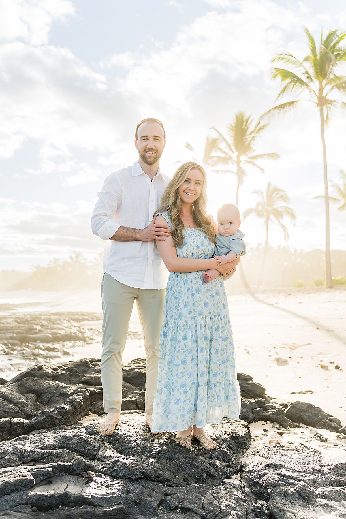 happy family in hawaii