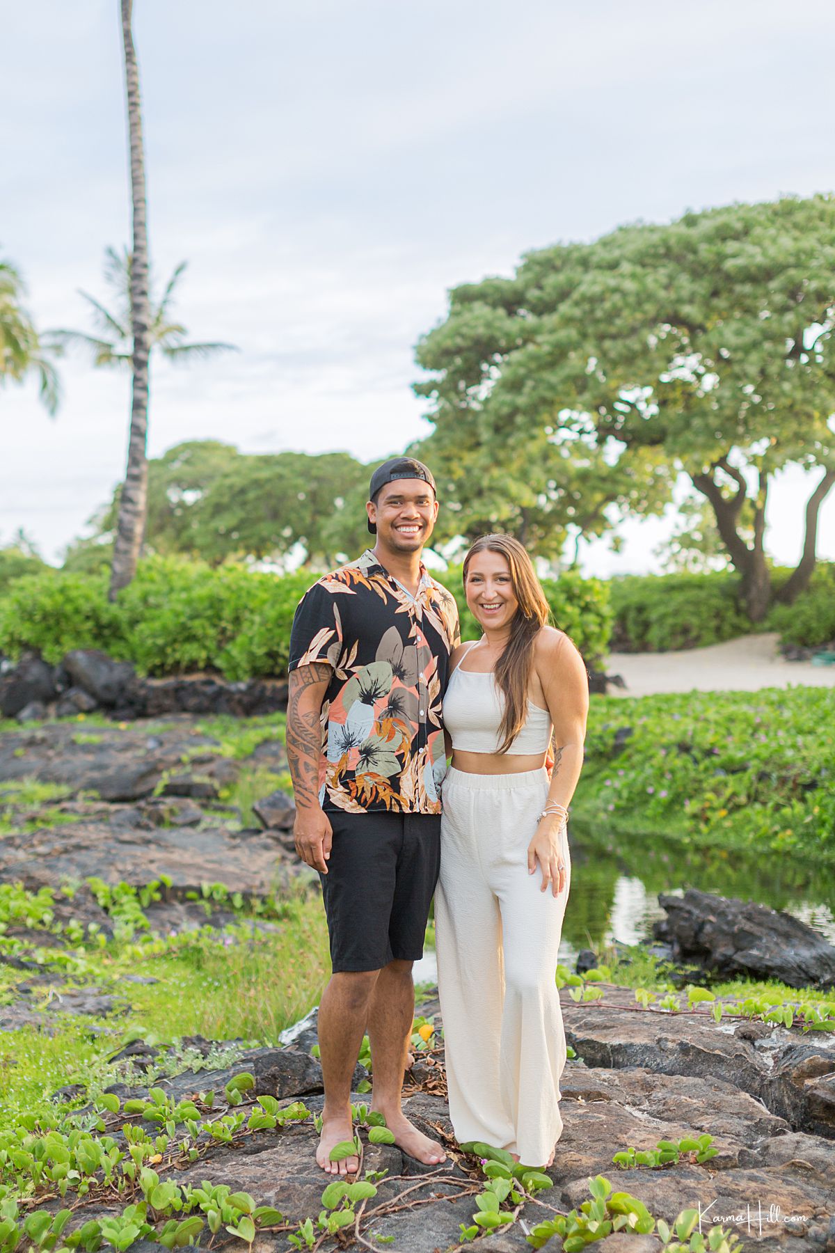 big island couples portrait 