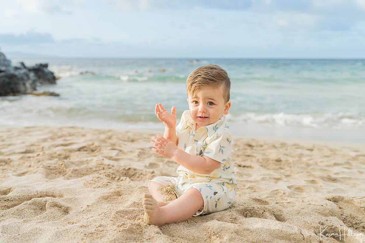 kid on beach