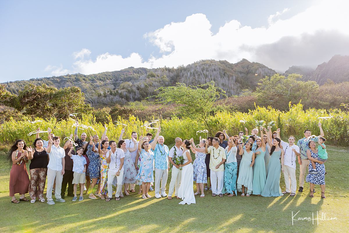 Maui wedding group photo