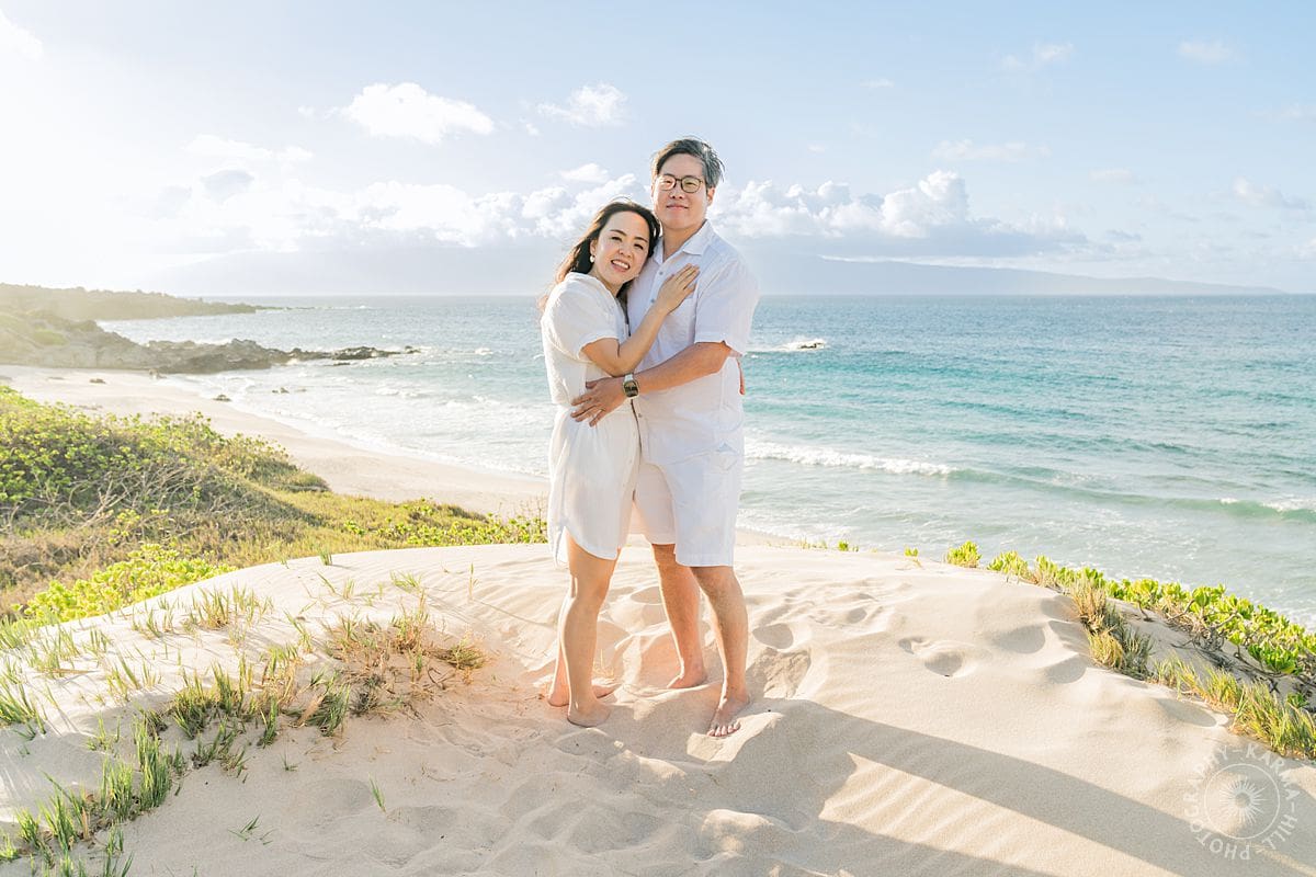 parents on beach 