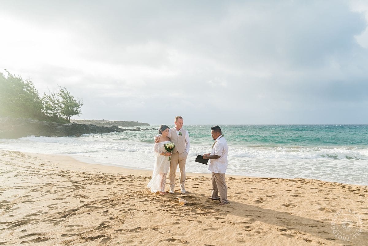 Maui beach elopement