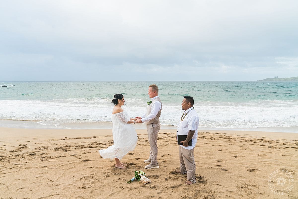 Maui beach elopement