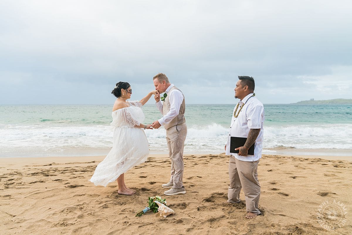 Maui beach elopement